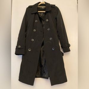 Black Calvin Klein Double Breasted Trenchcoat